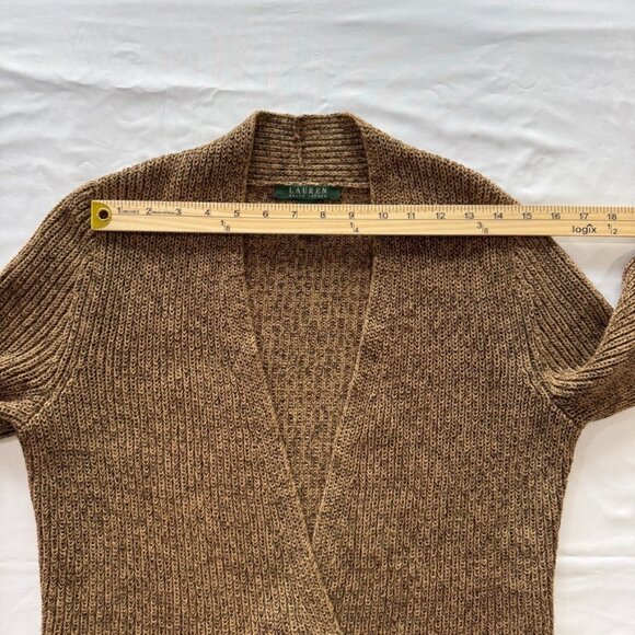 Ralph Lauren Cardigan Sweater Women's S Brown 100% Cotton Knitwear - Casual - Picture 8 of 13